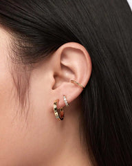Gold Hoop Earrings - Selena Medium Hoops