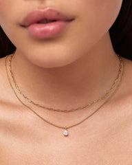 Delicate Solitaire Pendant - Elise Pendant