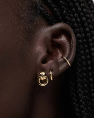 Gold Stud Earrings - Mini Remi Studs
