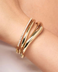 Gold Bangle Bracelet - Talia