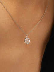 White Gold Necklace - White Gold Floating Diamond Necklace
