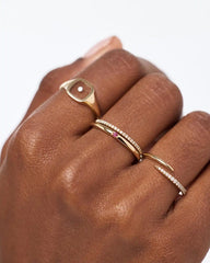 Solid Yellow Gold - Solo Birthstone Ring