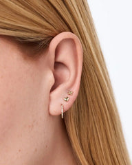 Solid Yellow Gold - Liora Flatback Studs
