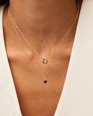 Solid Yellow Gold - Heirloom Heart Necklace