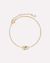 Solid Yellow Gold - Duo Links Bracelet
