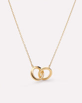 Solid Yellow Gold - Duo Links Necklace