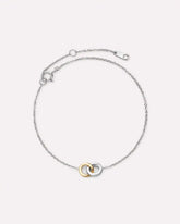 Solid White Gold - Duo Links Bracelet