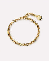 Gold Charm Bracelet - Pebble Charm Bracelet