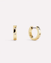Gold Hoop Earrings - Selena Huggie Hoops