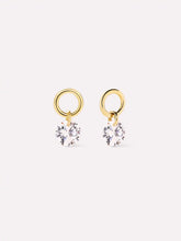Earring Charms - Round Floating Stone Charms