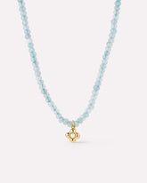 Beaded Necklace - Liora Blue Jade Bead Necklace