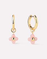 Flower Earrings - Liora Hoops Rose Quartz