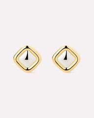 Stud Earrings - Clara Studs Two Tone