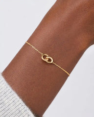 Solid Yellow Gold - Duo Links Bracelet