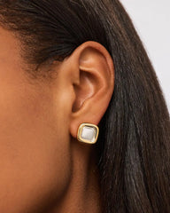 Stud Earrings - Clara Studs Two Tone