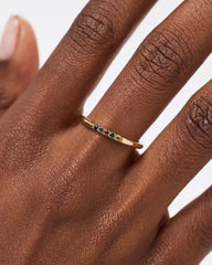 Birthstone Jewelry - 5 Stone Birthstone Ring