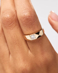 Solid Yellow Gold - Diamond Equinox Ring