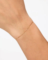 Solid Yellow Gold - Gold Mini Box Chain Bracelet