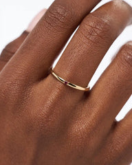 Solid Yellow Gold - Solo Birthstone Ring