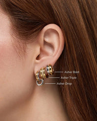 Huggie Earrings - Asher Drop