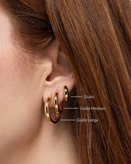 Gold Hoop Earrings - Giulia Large