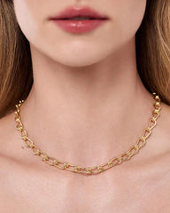 Gold Chain Necklace - Violet Chain Necklace