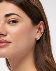 Stud Earrings - Lev Studs Two Tone