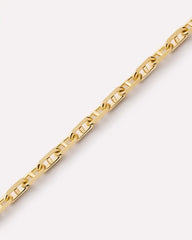 Solid Yellow Gold - Mini Anchor Chain Necklace