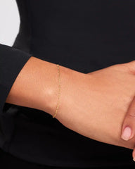 Solid Yellow Gold - Figaro Chain Bracelet