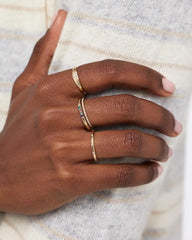Solid Yellow Gold - 5 Stone Birthstone Ring
