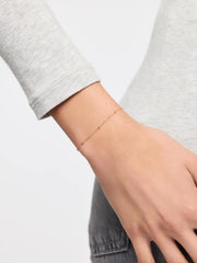 Solid Yellow Gold - Satellite Bracelet