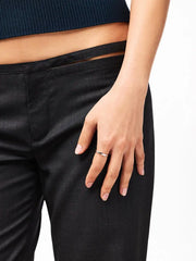 Solid White Gold - Slim Eclipse Ring