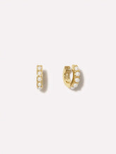 Pearl Huggie Hoops - Ashley