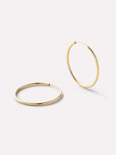 Small Gold Hoop Earrings - Gold Slim Hoops Large