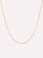 Silver Box Chain Necklace - Jo Gold