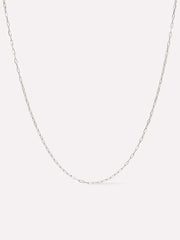 White Gold Chain - White Gold Paperclip Necklace