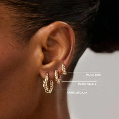 Twisted Hoop Earrings - Paris Mini
