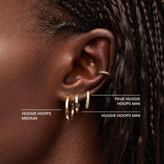 Gold Huggie Hoop Earrings - Huggie Hoops