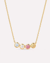 Birthstone Necklace - 4 Stone Birthstone Necklace