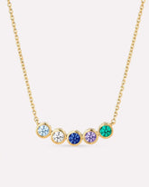 Birthstone Necklace - 5 Stone Birthstone Necklace
