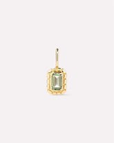 Solid Yellow Gold - Green Sapphire Heirloom Charm