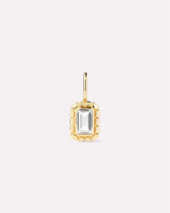 Solid Yellow Gold - Green Sapphire Heirloom Charm