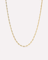 Solid Yellow Gold - Mini Anchor Chain Necklace