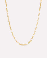 Solid Yellow Gold - Figaro Chain Necklace