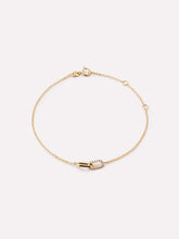Solid Yellow Gold - Diamond Link Bracelet