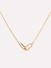 Solid Yellow Gold - Diamond Link Necklace