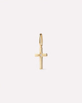 Solid Yellow Gold - Diamond Cross Charm