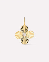 Solid Yellow Gold - Diamond Flower Charm