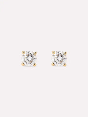 Lab Grown Diamond Earrings - Gold Medium Diamond Studs