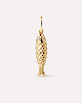 Solid Yellow Gold - Gold Fish Charm